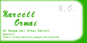 marcell ormai business card